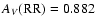 $A_{V}\rm (RR)=0.882$