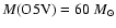 $M({\rm O5V}) =
60~M_\odot$