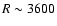 $R \sim 3600$