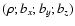 $(\rho;b_x;b_y;b_z)$