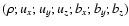 $(\rho;u_x;u_y;u_z;b_x;b_y;b_z)$