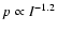 $p\propto I^{-1.2}$