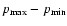 $p_{\rm max}- p_{\rm min}$