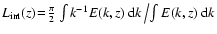 $L_{\rm int}(z)\!=\!\frac{\pi}{2}\int
k^{-1}E(k,z)~\mbox{d}k\left/\int E(k,z)~\mbox{d}k\right.$