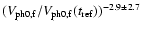 $(V_{{\rm ph}0,{\rm f}}/V_{{\rm ph}0,{\rm f}}(t_{{\rm ref}}))^{-2.9 \pm 2.7}$