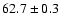$62.7 \pm 0.3$