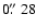 $0\hbox{$.\!\!^{\prime\prime}$ }28$