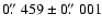 $0\hbox{$.\!\!^{\prime\prime}$ }459 \pm 0\hbox{$.\!\!^{\prime\prime}$ }001$