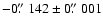 $-0\hbox{$.\!\!^{\prime\prime}$ }142 \pm 0\hbox{$.\!\!^{\prime\prime}$ }001$