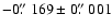 $-0\hbox{$.\!\!^{\prime\prime}$ }169 \pm 0\hbox{$.\!\!^{\prime\prime}$ }001$