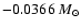 $-0.0366~M_\odot$