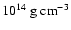 $10^{14}~{\rm g~
cm}^{-3}$