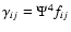 $\gamma_{ij} = \Psi^4 f_{ij}$