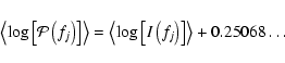 \begin{displaymath}%
\left\langle \log\left[\mathcal{P}\left(f_j\right)\right] \...
...log\left[I\left(f_j\right)\right]\right\rangle
+0.25068 \ldots
\end{displaymath}