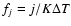 $f_j=j/K\Delta T$