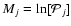 $M_j=\ln[\mathcal{P}_j]$