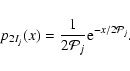 \begin{displaymath}%
p_{2I_j}(x) = \frac{1}{2 \mathcal{P}_j} {\rm
e}^{-x/2 \mathcal{P}_j}.
\end{displaymath}