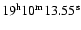 $19^{{\rm h}}10^{{\rm m}}13.55^{{\rm s}}$