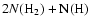 $2N(\rm {H_{2}})+N(\rm {H})$