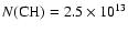$N({\rm CH})=2.5 \times10^{13}$