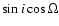 $\sin i\cos\Omega$