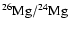 $^{26}\rm {Mg}/^{24}\rm {Mg}$
