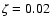 $\zeta=0.02$