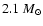$2.1~M_{\odot}$