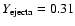 $Y_{\rm ejecta}=0.31$
