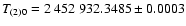 $T_{(2)0}=2~452~932.3485 \pm 0.0003$