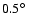 $ 0.5\hbox{$^\circ$ }$