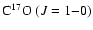 ${\rm C^{17}O}~(J=1{-}0)$