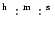 $\mbox{$^{\rm h}$ }:\mbox{$^{\rm m}$ }:\mbox{$^{\rm s}$ }$