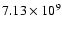 $7.13\times 10^{9}$
