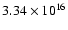 $3.34\times 10^{16}$