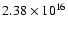$2.38\times 10^{16}$