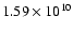 $1.59\times 10^{10}$