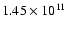 $1.45\times 10^{11}$