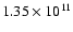 $1.35\times 10^{11}$