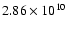 $2.86\times 10^{10}$