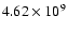 $4.62\times 10^{9}$