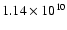 $1.14\times 10^{10}$