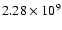 $2.28\times 10^{9}$