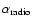 $\alpha _{{\rm radio}}$