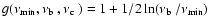 $g(\nu_{{\rm min}},\mbox{$\nu_{\rm b}$ },\mbox{$\nu_{\rm c}$ })=1+1/2 \ln
(\mbox{$\nu_{\rm b}$ }/\nu_{{\rm min}})$