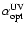 $\alpha ^{{\rm UV}}_{{\rm opt}}$