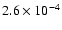 $2.6\times 10^{-4}$
