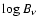 $\log
B_\nu$