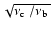 $\sqrt{\mbox{$\nu_{\rm c}$ }/\mbox{$\nu_{\rm b}$ }}$
