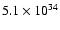 $5.1\times10^{34}$